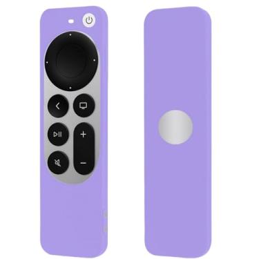 Imagem de Capa protetora para Apple TV Siri Remote - Capa de silicone para Apple TV 4K / HD Siri Remote Controller (2ª geração) / 3ª geração - Roxo