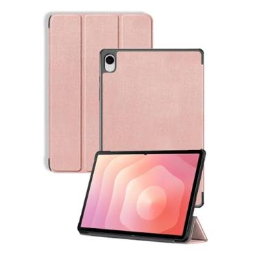 Imagem de Capa para tablet Samsung Galaxy Tab S11 de 11 polegadas, capa protetora NOUKAJU Tablet, função de suporte, resistente a quedas, antiarranhões, capa de proteção para Samsung Galaxy Tab S11 (ouro rosa)