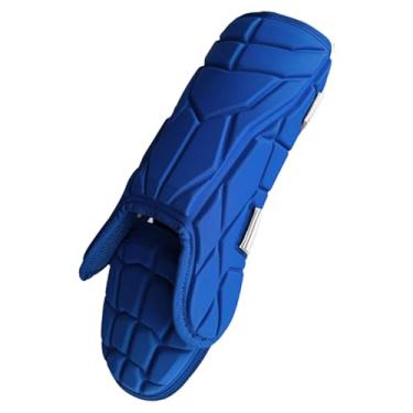 Imagem de Deevoka Protetores de perna de beisebol, adolescente ajustável protetor versátil equipamento de treinamento esportes protetor caneleiras proteção de, Azul