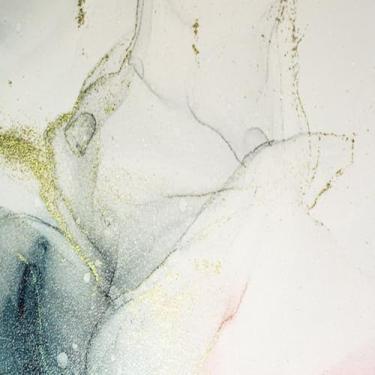 Imagem de Quadro Decorativo Abstrato Colorido com Estampa Bright e Fundo Luminoso para Sala e Escritório 30x30cm