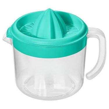 Imagem de Espremedor Manual de Laranja e Limão 1020ml – Espremedor de Frutas com Jarra, Resistente, Vai ao Micro-ondas e Freezer(VERDE)