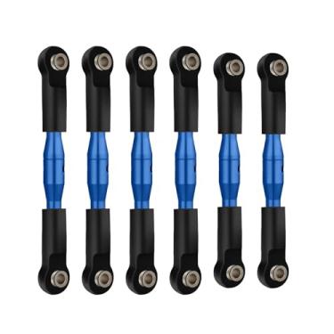 Imagem de NMNRC Alum Turnbuckles Camber Links Linkage Tie Rod for Arrma 1/10 Bigrock V3 1/8 Typhon 3S BLX & 550 Mega Series Upgrade Part Blue