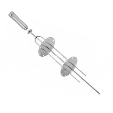Imagem de Kit Carrossel de Espetinhos + Espeto Tridente Giratório 65cm Inox para churrasqueiras Artinoxgrill