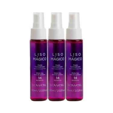 Imagem de Lowell Liso Magico Kit 3 Efeito Fluido Termoativado 60ml