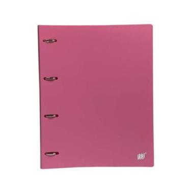 Imagem de Caderno Argolado Rosa Chiclete Fichário Yes A4 Colegial com 96 Folhas 