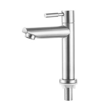 Imagem de Torneira Lavatório Banheiro Mesa Aço Escovado Inox 304 1/4 - Embralumi