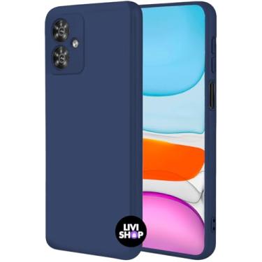 Imagem de Capa Case Capinha Compatível Motorola G05 Silicone Com Bordas Elevadas Aveludada Forro Premium (AZUL MARINHO)
