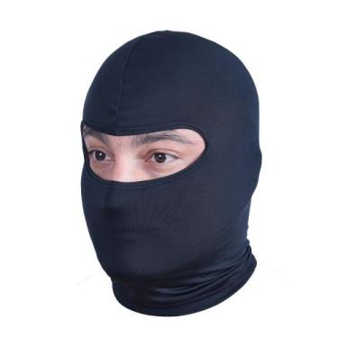 Imagem de Touca Ninja Branca e Preta Gorro Motoqueiros e Ciclistas Lisa Balaclav