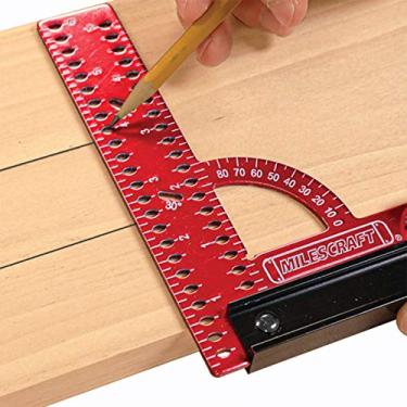 Imagem de Milescraft 8459 MC-Square150 (métrico) - Moldura de alumínio e esquadro de marcenaria, vermelho