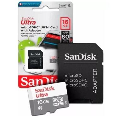 Imagem de Cartão Micro Sd 16gb Ultra Classe 10 Microsdxc Uhs-i 100mb/s