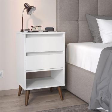Imagem de Mesa De Cabeceira Retrô Melu Branco