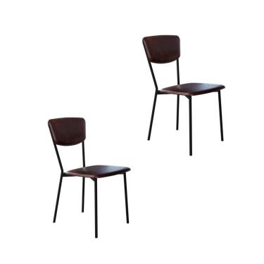 Imagem de Cadeira Vintage Retrô Fixa C-4 Pés 425 X 505 X 830 Mm C-2 Un. Cn.café Courino Café