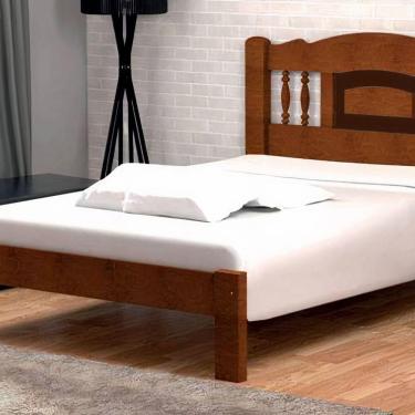 Imagem de Cama Queen Size Atenas de Madeira Maciça Angelim Castanho