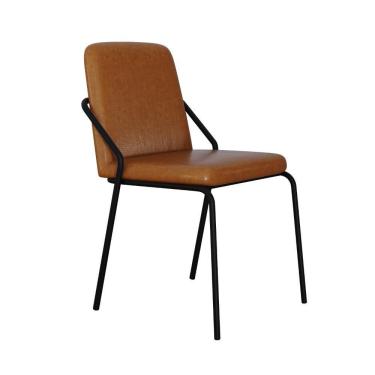 Imagem de Cadeira Bloom Fixa C-4 Pes S-braco 490x580x850 Mm C-1 Un Courino Caramelo Courino Caramelo