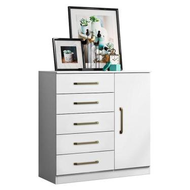 Imagem de Cômoda Sapateira Milão 2014145 Branco Brilho - Aramóveis