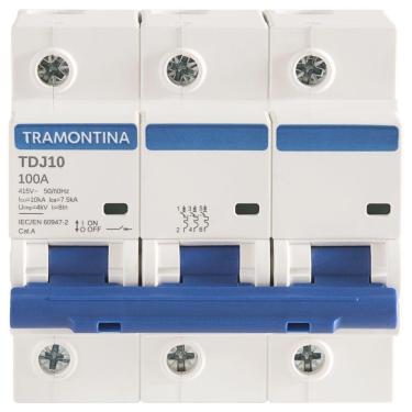 Imagem de Minidisjuntor Tdj10ka 3 P 100 A Curva C Tramontina