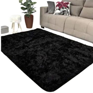 Imagem de Tapete Sala Preto Felpudo 2,00 X 2,40