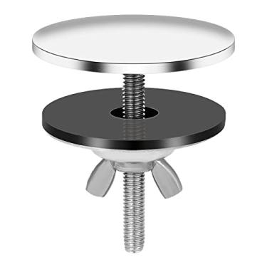 Imagem de Tampa de furo de pia, tampa de furo de pia de cozinha de aço inoxidável tampa de furo de torneira tampa de furo à prova de vazamento para plugue de furo de torneira de pia (prata)