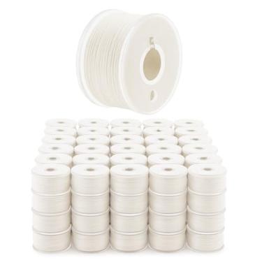 Imagem de Mandala Crafts 144 Off White SA156 Bobinas pré-enroladas para máquina de costura Singer -15J SA156 Linha de bobina pré-preenchida para máquina de costura Brother e bordado