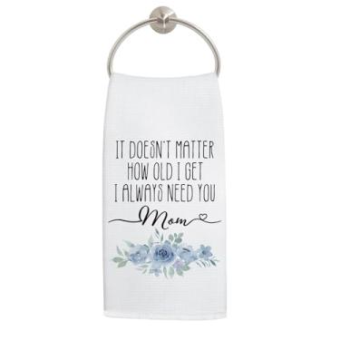 Imagem de LADOCK Presentes de mãe, melhores presentes de mãe para o dia das mães, aniversário de crianças, filhos, filhas, toalhas de mão para decoração de banheiro, presente de mãe, toalhas de chá florais para