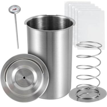 Imagem de KHZSPP Prensa de carne para carne caseira, máquina de prensa de presunto de aço inoxidável com termômetro e sacos de cozinha para fazer hambúrgueres saudáveis de frutos do mar