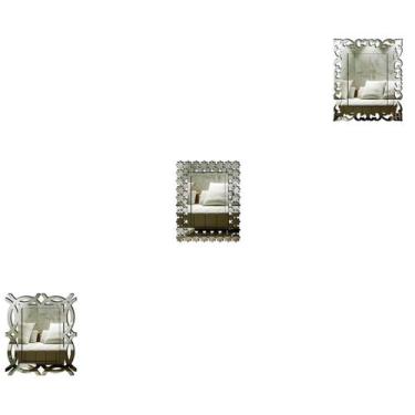 Imagem de Kit Espelhos Decorativos Venezianos  Pegui Agrigento 3 Peças - Creatus