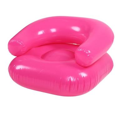 Imagem de TOPINCN Sofá Inflável, Espreguiçadeira de PVC Macio para Uso Interno e Externo, Portátil Leve Com Fácil Configuração, Suporte Confortável para Leitura, Assistir Filmes Relaxantes (Rosa)