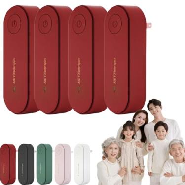 Imagem de Purificador de ar mágico para remoção de mofo e mofo | com filtro de substituição tipo HEPA | Design compacto plug-in para quartos, banheiros, armários e áreas de animais de estimação (vermelho, 4)