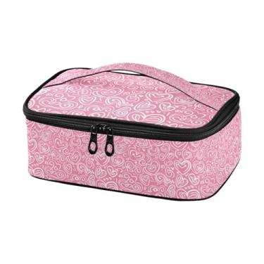 Imagem de GUIJI Lancheira térmica com padrão amor, lancheira à prova de vazamento para mulheres e homens, lancheira portátil para trabalho, piquenique, viagens
