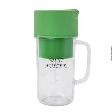 Imagem de Mini Liquidificador Portátil Shake Suco Juice Cup, 500ml, USB Recarregável, Lâminas em Aço Inoxidável, com Canudo de Silicone, 1200mAh