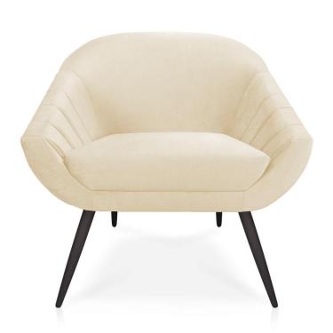 Imagem de Poltrona Veludo Bege de Ferro