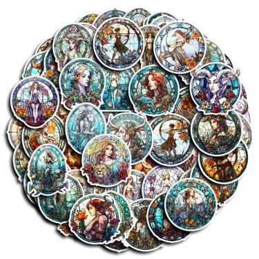 Imagem de Adesivos, 60 unidades/lote, pintados em doze constelações, impermeáveis