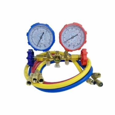 Imagem de Manifold Analógico R22, R134a, R404a, R407c com Mangueiras de 90cm Fri