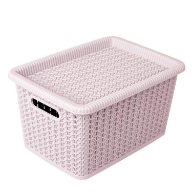 Imagem de Caixa Organizadora 5 Litros Tipo Rattan São Bernardo Bege