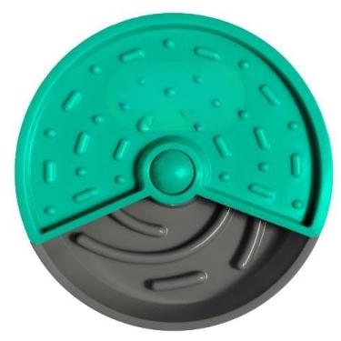 Imagem de Tigela Interativa De Treinamento De AlimentaçãO Lenta, Adequada Para CãEs E Gatos, Com Texturas Variadas(Cinza/Verde)