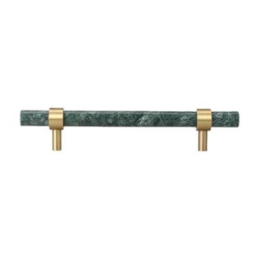 Imagem de XLWLLNJ Puxadores de mármore para armários, puxadores resistentes e elegantes para cômodas, móveis de armários, banheiro e cozinha, 35x170mm Verde