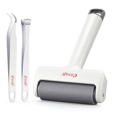 Imagem de Ecraft Brayer Conjunto de ferramentas de remoção de rolo e tapete para Cricut/Silhouette/Brother | para transferência de calor, vinil, tecido, estêncil e gravura