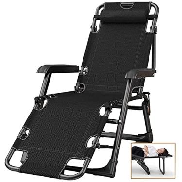 Imagem de Cadeira relaxante de escritório com varanda com gravidade zero, respirável e confortável, cadeira reclinável portátil ajustável com travesseiro de suporte