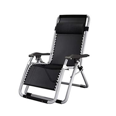 Imagem de YYBOES Cadeira reclinável de jardim, reclinável dobrável, super largura 67/72 cm, espreguiçadeira, espreguiçadeira, cama de alumínio, pernas de aço quadradas ao ar livre, para praia, pátio, jardim