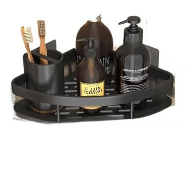 Imagem de Suportes De Parede Para Casa De Banho, Prateleiras Adesivas E AcessóRios(KIT 1-Preto-triângulo)