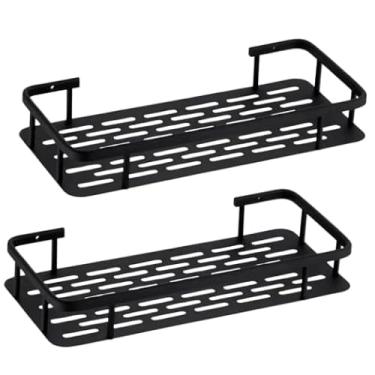 Imagem de Suportes Retangulares Para Casa De Banho E Cozinha - Prateleiras Adesivas(2 Suporte retângulo)