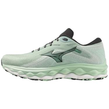 Imagem de Mizuno Tênis de corrida masculino Wave Sky 7, Verde granito/nuvem Nimbus, 45