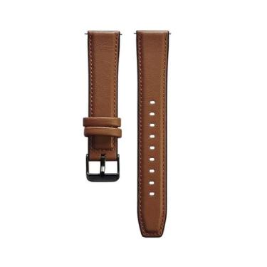 Imagem de Pulseira de couro 20mm compatível com Garmin Forerunner 165 ou 165 Mus