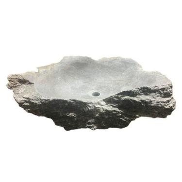 Imagem de Cuba Pia Lavabo Sobrepor De Pedra Sabao Rústica