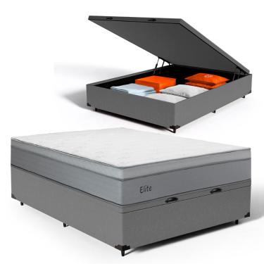 Imagem de Cama Box Baú com Colchão de Molas Ensacadas Pillow In Elite Casal 138cm
