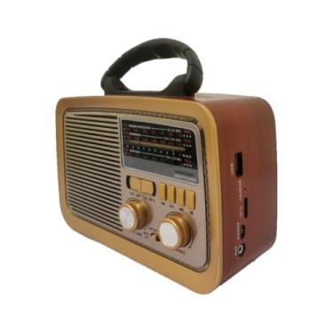 Imagem de Rádio Am Fm Retrô Vintage Antigo Bluetooth Pen Drive Bivolt 3188(Marrom)