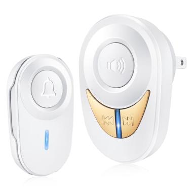 Imagem de Sistema de campainha sem fio um a um branco padrão dos EUA DB04