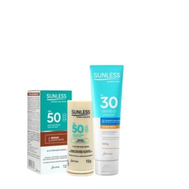 Imagem de kit Protetor Solar Facial Bastão Bronze + Protetor Solar Corporal FPS 30 120g
