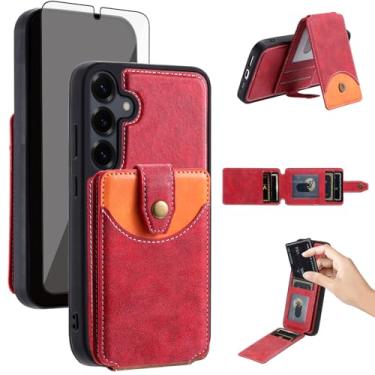 Imagem de Asuwish Capa de celular para Samsung Galaxy S23 5G capa carteira celular compatível com Magsafe protetor de tela de vidro temperado Slim Stand compartimento para cartão de crédito S 23 23S GS23 G5