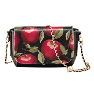 Imagem de Galaxy New Wallpapers Bolsas de couro femininas transversais, bolsa de couro para mulheres, bolsa tiracolo de couro sintético, Frutas de maçã vermelha - 5, One Size